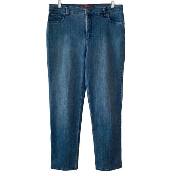 Gloria Vanderbilt Amanda Denim Medium Wash Womens Size 8 Stretch - Picture 1 of 9